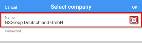 Company selection in Handyman Mobile