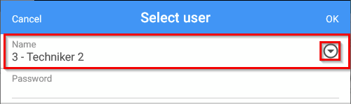 User selection in Handyman Mobile