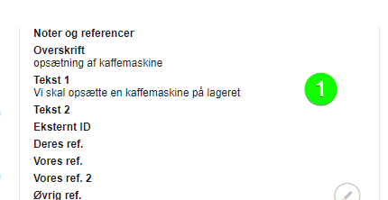 Descriptions as shown in e-conomic