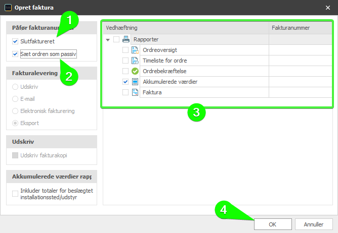 Step 3 — invoice dialog