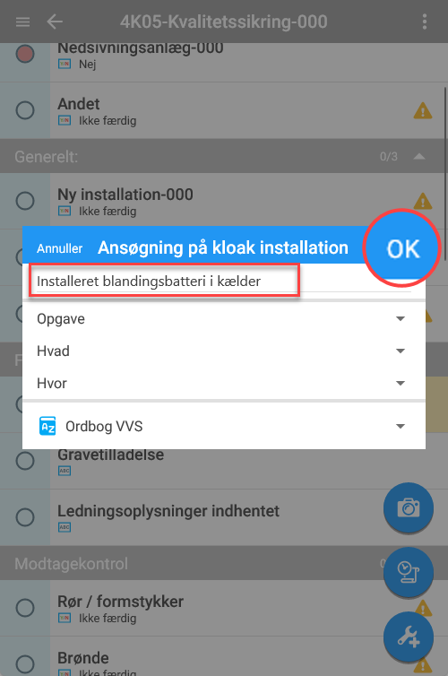 Pflichtfelder in der Checkliste