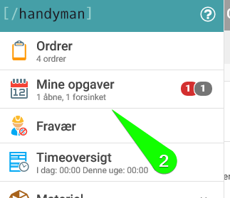Meine Aufgaben in der Navigationsleiste