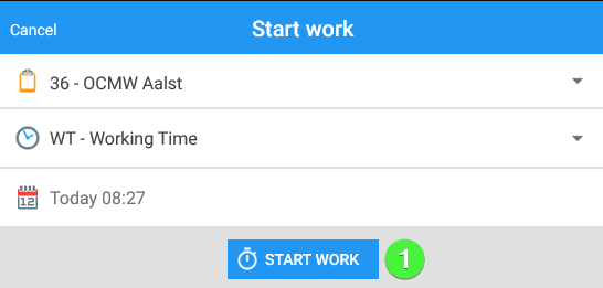 Zeitregistrierung aus Timer