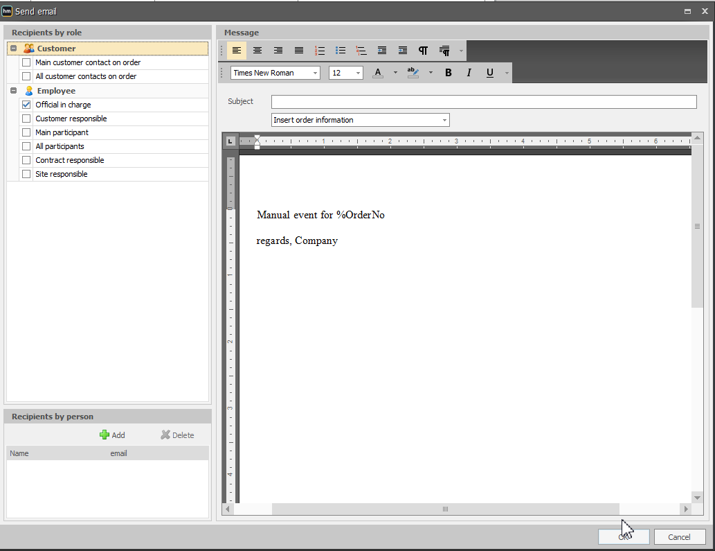 Event E-Mail Vorschau