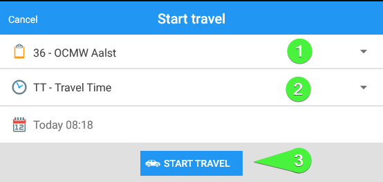 Reisezeit starten
