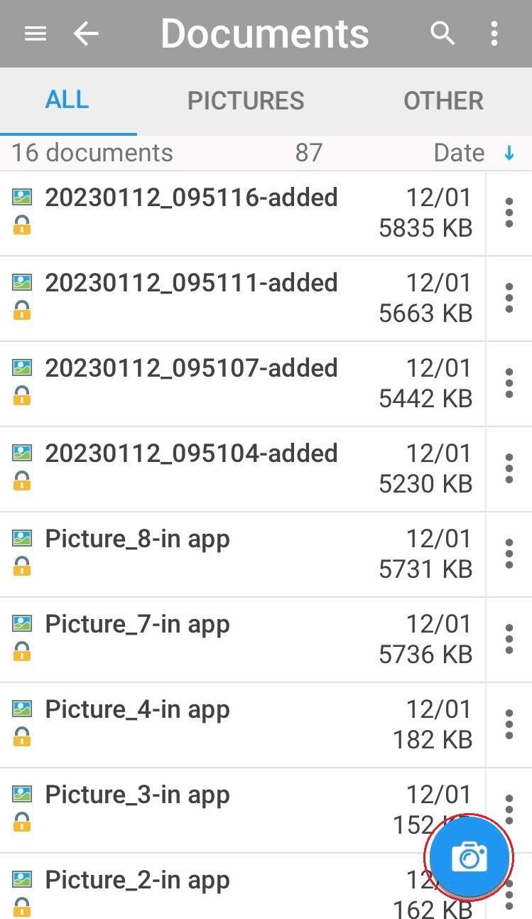 Kamerasymbol in Handyman Mobile